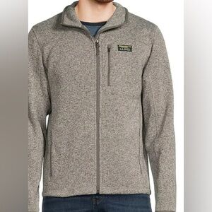 L.L. Bean Men's Fleece Full Zip  Light Green Jacket